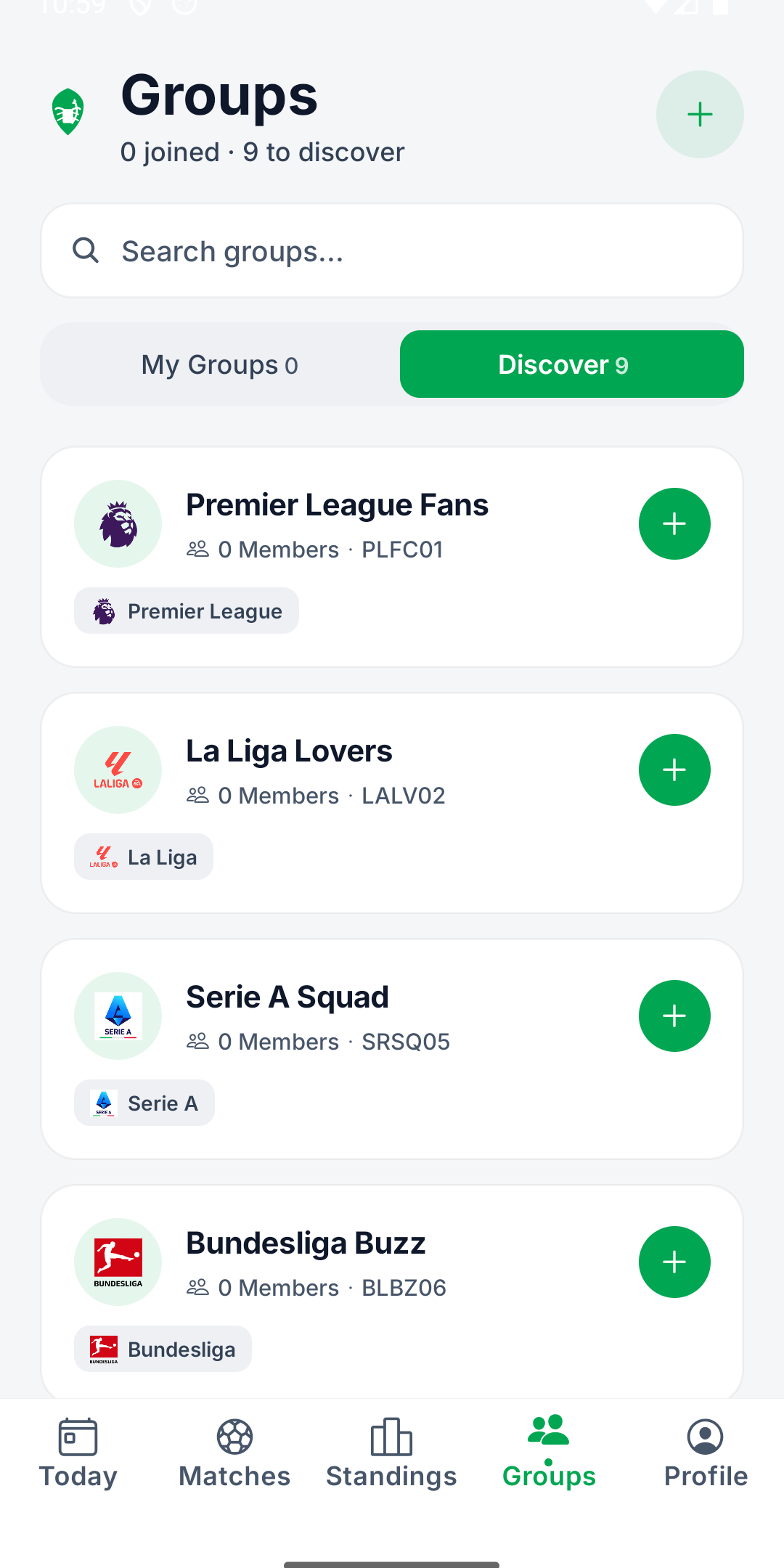 Private groups in Scorepion
